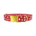 Christmas Snowflake Dog Collar - metal gold