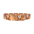 Autumn Floral Dog Collar - metal rose gold