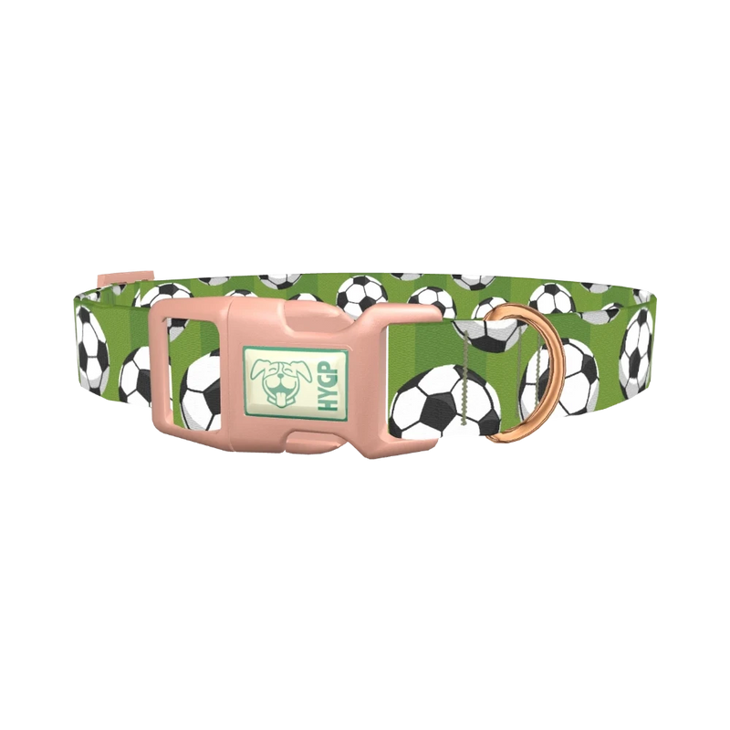 Soccer Ball Dog Collar - plastic rose gold