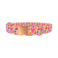 Colorful Heart Pattern Dog Collar - metal rose gold
