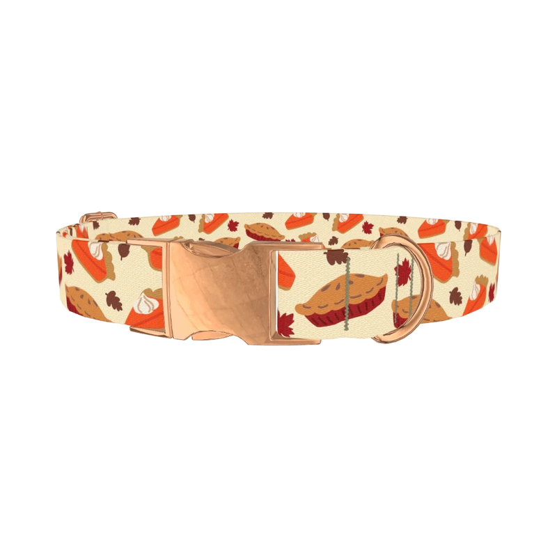Autumn Pie Dog Collar - metal rose gold