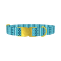 Fair Isle Snowflake Dog Collar - metal gold