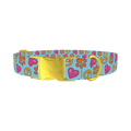 Peace Heart Paw Dog Collar - metal gold