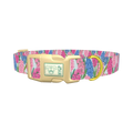 Floral Hyacinth Dog Collar - plastic gold