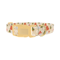 Mushroom and Daisy Dog Collar - plastic gold