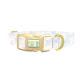 Pastel Paint Splatter Dog Collar - plastic gold