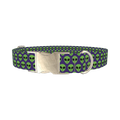 Alien Head Dog Collar - metal silver