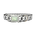 Silver Black Chain Dog Collar - plastic silver