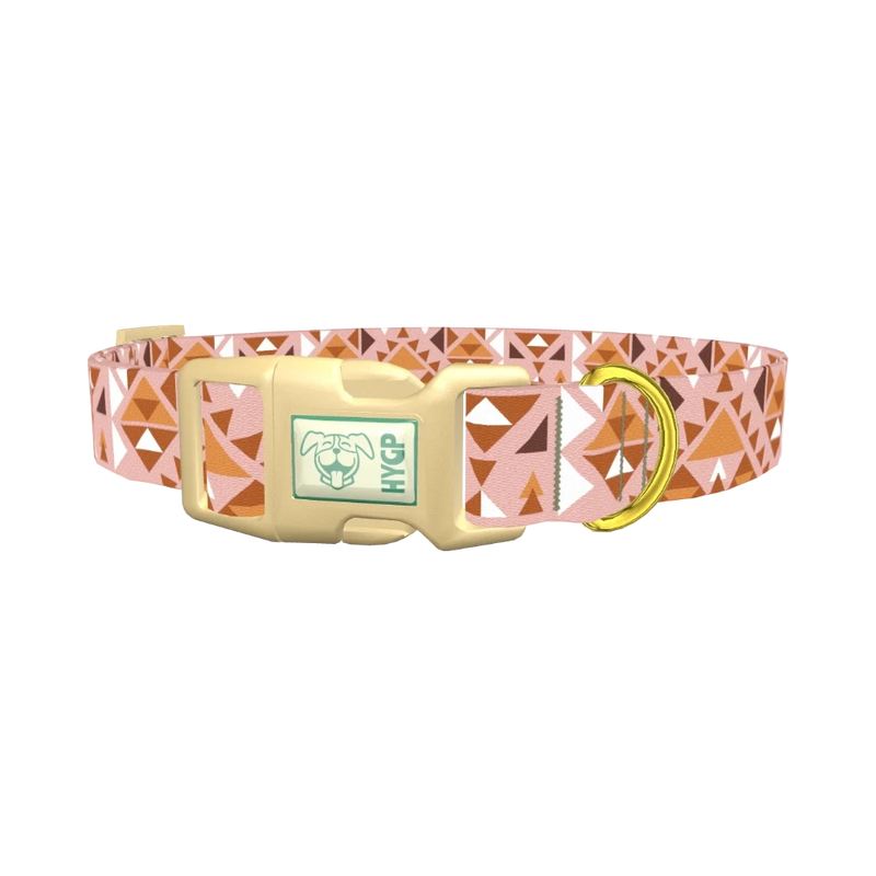 Tribal Triangle Dog Collar - plastic gold