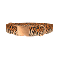 Tiger Stripe Dog Collar - metal rose gold