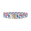 Patriotic Balloon Dog Collar - metal silver