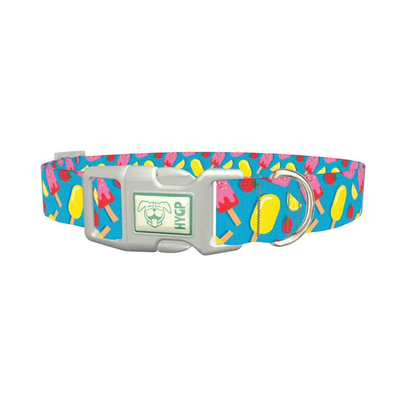 Summer Ice Cream Dog Collar - plastic silver