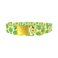 Green Apple Dog Collar - metal gold