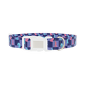 Chess Pattern Dog Collar - plastic silver
