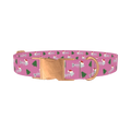 Christmas Fishbone Dog Collar - metal rose gold