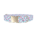 Floral Tulip Dog Collar - metal silver
