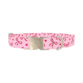 Valentine Bow Dog Collar - metal silver