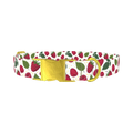 Raspberry Fruit Dog Collar - metal gold