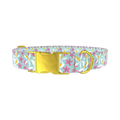 Tropical Orchid Dog Collar - metal rose gold