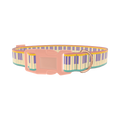 Piano Key Dog Collar - plastic rose gold