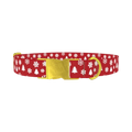 Christmas Snowflake Dog Collar - metal gold
