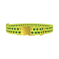 Alien Faces Dog Collar - metal gold