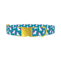 Unicorn Pattern Dog Collar - metal gold