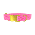 Geometric Valentine XO Dog Collar - metal rose gold
