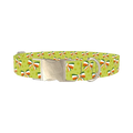 Shamrock Irish Bow Dog Collar - metal silver