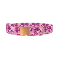 Pink Digital Camo Dog Collar - metal rose gold