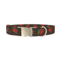 Halloween Floral Moon Dog Collar - metal silver