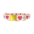 Geometric Diamond Heart Dog Collar - metal gold