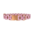 Teddy Bear Bow Dog Collar - metal rose gold