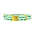 Crocodile Pattern Dog Collar - metal gold