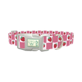 Strawberry Patch Dog Collar - plastic silver