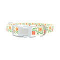 Cross Stitch Flower Dog Collar - plastic rose gold