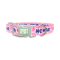 Peace Symbol Pink Dog Collar - plastic rose gold