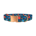 Space Adventure Dog Collar - metal rose gold
