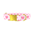 Geometric Heart Dog Collar - metal rose gold