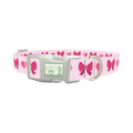 Heart Ribbon Dog Collar - plastic silver