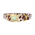 Cow Print Dog Collar - plastic gold