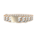 Silver Chain Link Dog Collar - metal silver