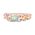 Heart Paw Dog Collar - plastic silver