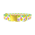 Colorful Easter Egg Pattern Dog Collar - metal gold