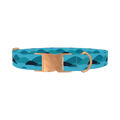 Abstract Landscape Dog Collar - metal rose gold