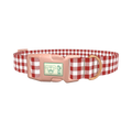 Geometric Plaid Dog Collar - plastic rose gold