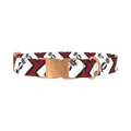 Red Playing Card Dog Collar - metal rose gold