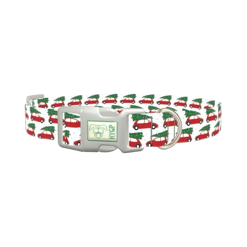 Christmas Car Dog Collar - plastic silver