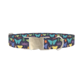 Colorful Bugs Dog Collar - metal silver