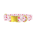 Heart Sunglasses Dog Collar - metal gold